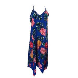 Tommy Bahama Sleeveless Hybiscus Pinapple Leaf Novelity Print Women's Dress M